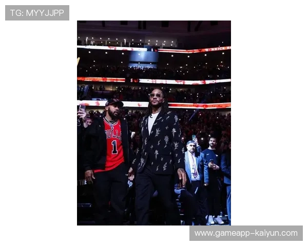 公牛罗斯球衣退役仪式进行中，全场致敬传奇